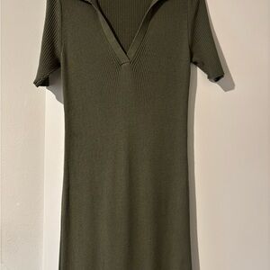 Banana Republic wardrobe, basics Olive Midi Dress